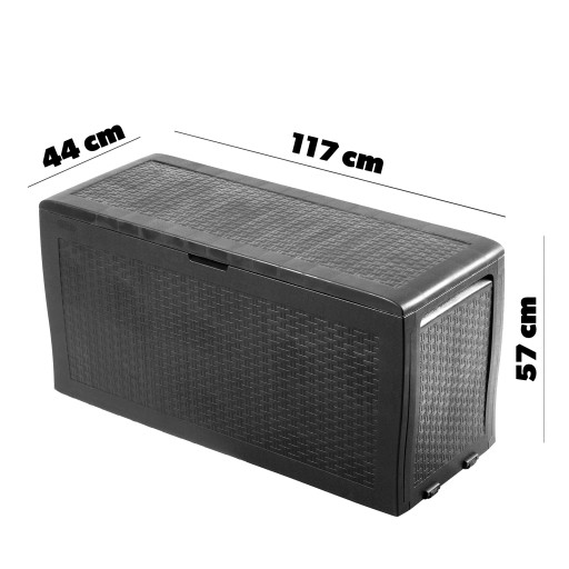 KETER GARDEN BOX САМОА 270Л ГРАФИТОВЫЙ РОТАН