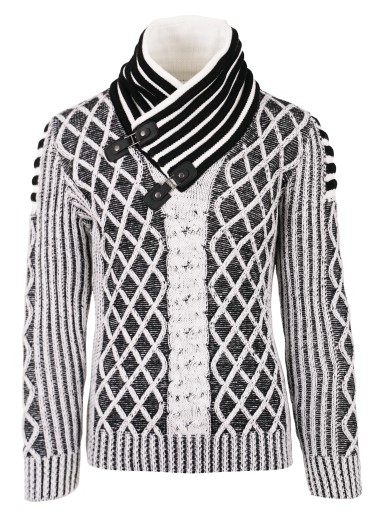 SWETER MĘSKI GOLF WEŁNIANY GRUBY CIEPŁY STÓJKA M