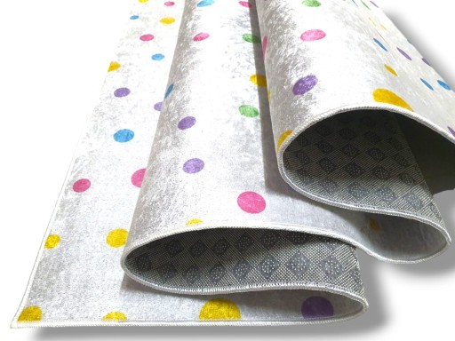 Dywan DIGITAL kropki 80x150 w kropeczki kolorowe grochy w stylu boho