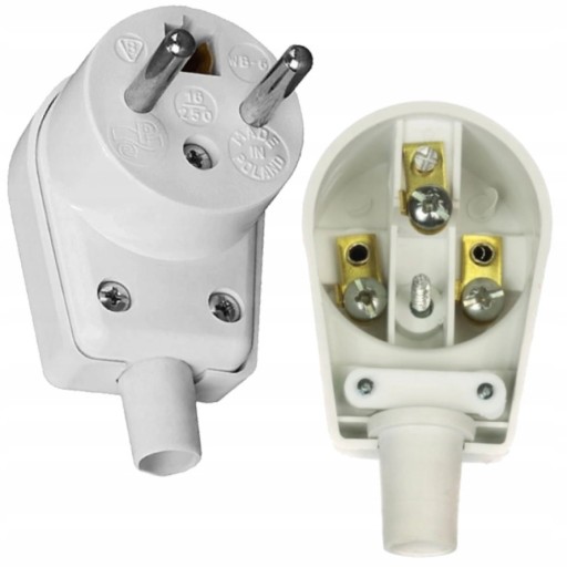 VIPLAST WTYCZKA KĄTOWA 16A 250V BIAŁA 230V WB-6
