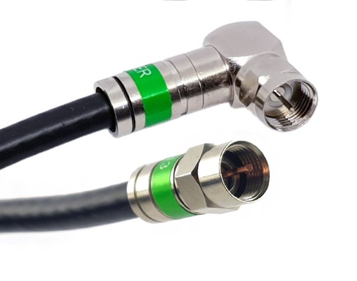 Коаксиальный кабель антенный кабель 3М черный F Plug-F Plug ANGLE
