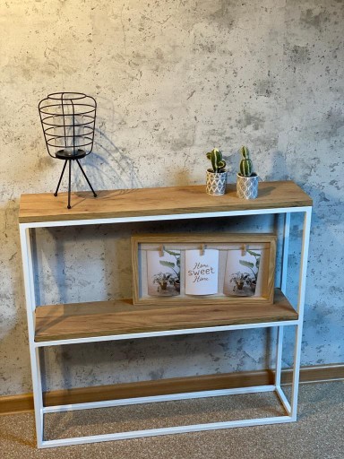 консоль, туалетный столик INDUSTRIAL LOFT 80X18X72 WHITE