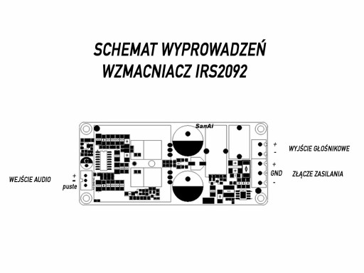Wzmacniacz audio IRS2092S mono 500W