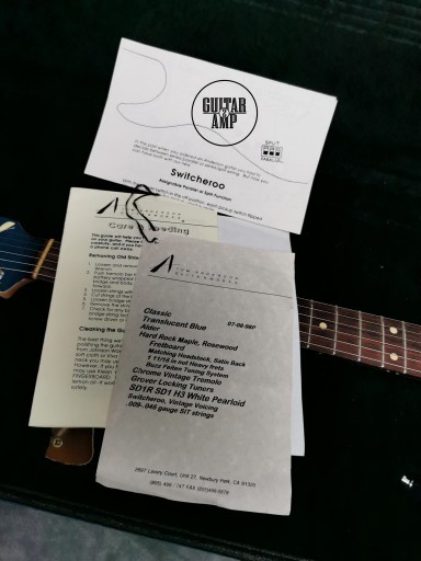 1997 Tom Anderson Classic S Trans Blue Switcheroo