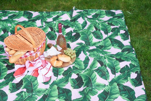 KOC PIKNIKOWY PLAŻOWY MATA PIKOWANA Z UCHWYTEM NA BIWAK 160x220 DUŻA