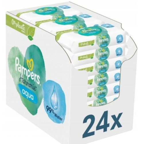 Chusteczki nawilżane PAMPERS Aqua Harmonie (24x48szt.+ 1x10szt.=1162szt.)