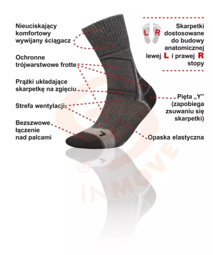 JJW WARM TREKKING SOCKS ДЕЗОДОРАНТ №38-40