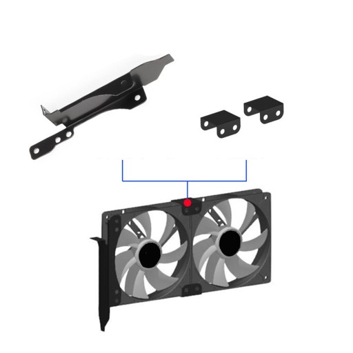 Держатель вентилятора видеокарты GPU PCI Bit Универсальный двойной держатель вентилятора для настольных компьютеров