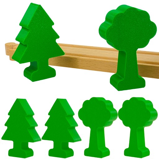 DRZEWA W STYLU BRIO IKEA LILLABO 4 SZTUKI DO KOLEJKI DREWNIANEJ