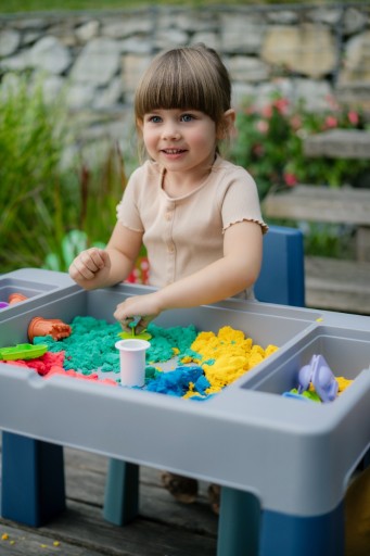 СТОЛ 2 стула 3в1 Столешница Sandbox для кубиков