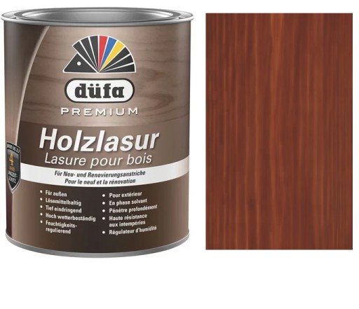 HOLZLASUR DUFA МОРИЛЬКА ДЛЯ ДЕРЕВА КРАСНОЕ 5л
