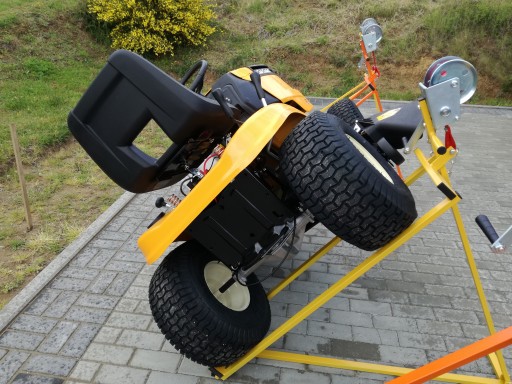 ПОДЪЕМ 400 кг ДЛЯ ТРАКТОРНОЙ КОСИЛКИ HUSQVARNA + ТРАНСПОРТНЫЕ КОЛЕСА