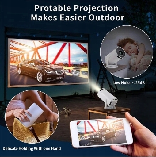МИНИ-ПРОЕКТОР HY300 4K ANDROID 11 WIFI6 BT5.0 H713 ПРОЕКТОР ДЛЯ ДОМАШНЕГО ТЕАТРА
