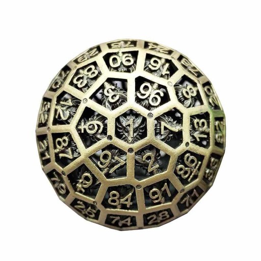 KOSTKA RPG METALOWA KOŚĆ STUŚCIENNA K100 SMOCZE GNIAZDO