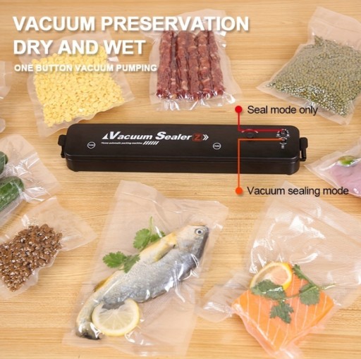 1set Vacuum Sealer With Seal Bags, Food Vacuum Sealer With Built-in Cutter