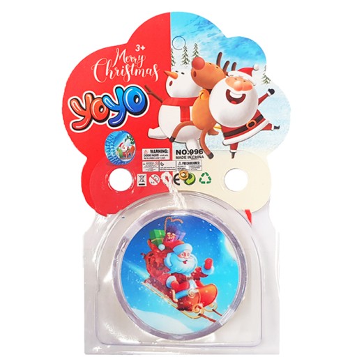 СВЕТЯЩАЯСЯ РОЖДЕСТВЕНСКАЯ ИГРА JO-YO CLAUS ПОДАРОК ​​JO-YO ИГРУШКА ДЛЯ ДЕТЕЙ
