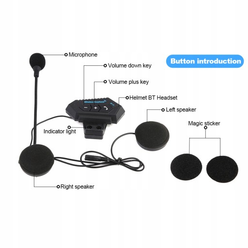 BT12 BLUETOOTH НАУШНИКИ ШЛЕМ МОТОЦИКЛ ИНТЕРКОМ