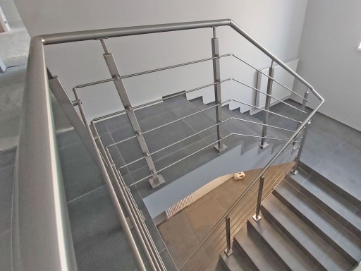 Balustrada nierdzewna balkonowa schodowa barierka 4 x Ø12 mm długość 3 m