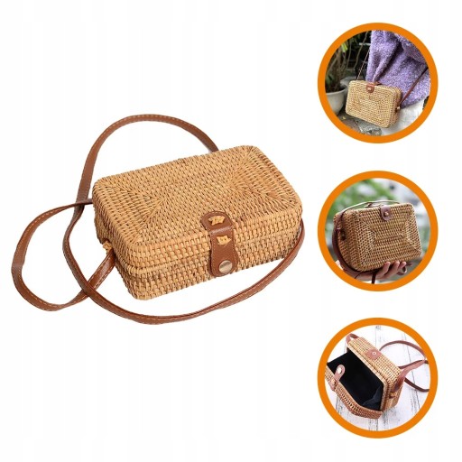 Wiklinowe torby Crossbody Damskie torebki na