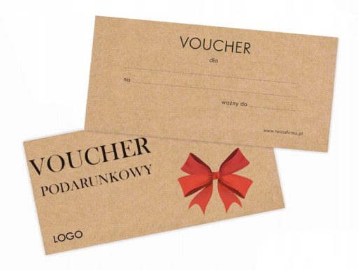 VOUCHER eko karty bony podarunkowe świąteczne x100