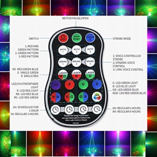PROJEKTOR DYSKOTEKOWY KULA DISCO REFLEKTOR UV LED
