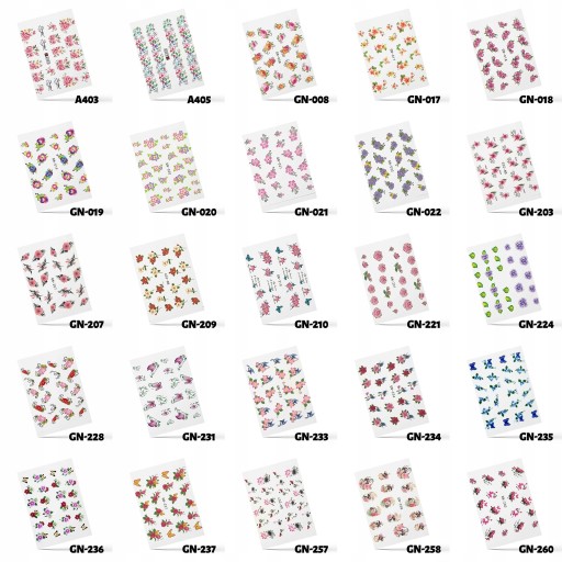 10x водные наклейки для ногтей WATER STICKERS
