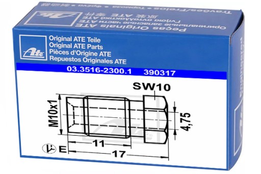 КОНЕЦ ТОРМОЗНОГО ШЛАНГА ATE 03.3516-2300