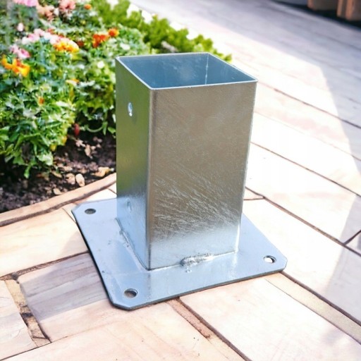 PODSTAWA SŁUPA PRZYKRĘCANA 8x8cm WSPORNIK KOTWA MOCNA 80x80mm GRUBA PL