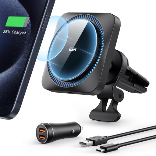 Автомобильный держатель ESR Halolock MagSafe для быстрой зарядки iPhone 12 13 14 15