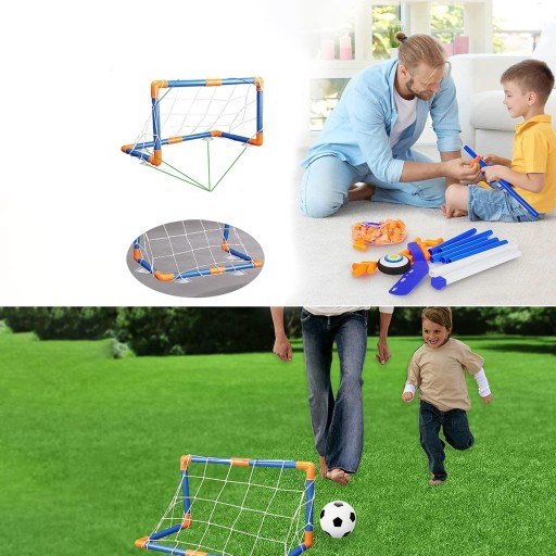НАБОР ИЗ 2 ФЛОРБОЛЬНЫХ ВОРОТ HOVER BALL НАДУВНАЯ ФУТБОЛЬНАЯ ИГРУШКА 2В1