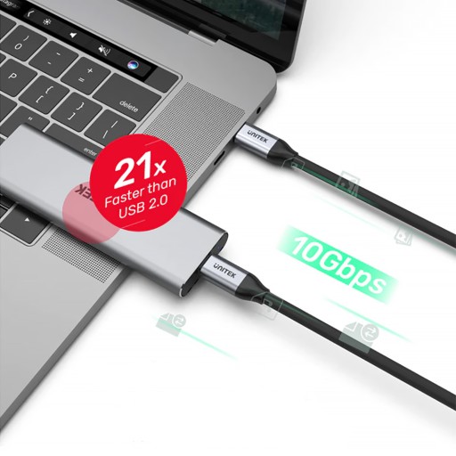 Кабель USB-C — USB-C 10 Гбит/с, 4K, 60 Гц, 20 В/5 А, 100 Вт