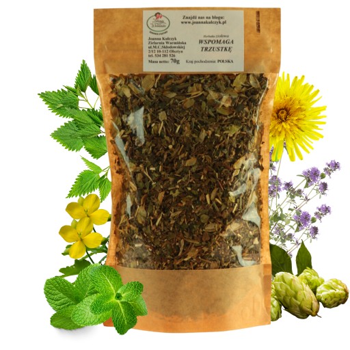 NATURALNA HERBATA ZIOŁOWA WSPOMAGAJĄCA TRZUSTKĘ 70g