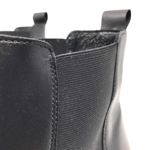BUTY SZTYBLETY MĘSKIE SKÓRA CZARNE 44 29,5 cm PAN