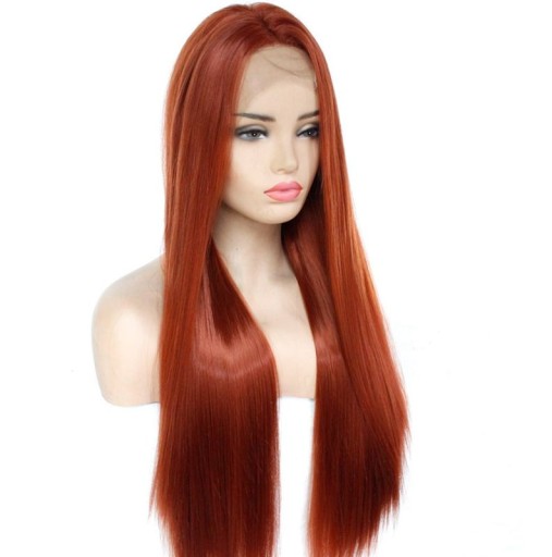 Парик LACE FRONT красный 40/55/80см + шапочка БЕСПЛАТНО