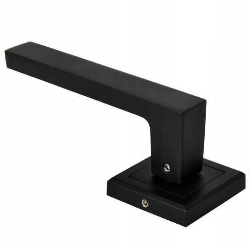 Дверная ручка MAT BLACK + РОЗЕТКА С КЛЮЧОМ ИЛИ ВСТАВКОЙ, С ПРУЖИНОЙ