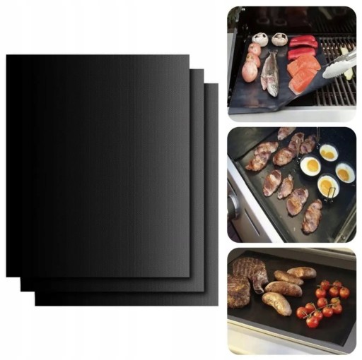 12 x MATA TEFLONOWA PODKŁADKA NA GRILL DO PIECZENIA TACKA WIELORAZOWA BBQ