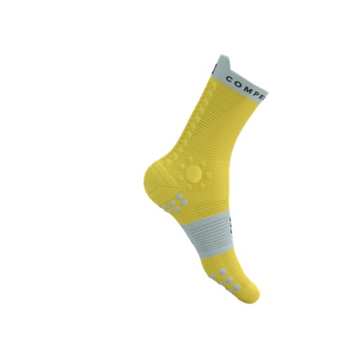 COMPRESSPORT Skarpetki biegowe trailowe PRORACING SOCKS V4 maize/blue T2