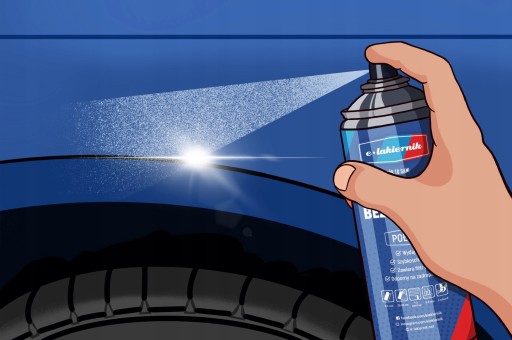 Автомобильная аэрозольная краска + прозрачный блеск OPEL 163 Lichtsilber