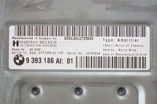 УСИЛИТЕЛЬ HARMAN BMW 3 F30 F82 F36 9393186