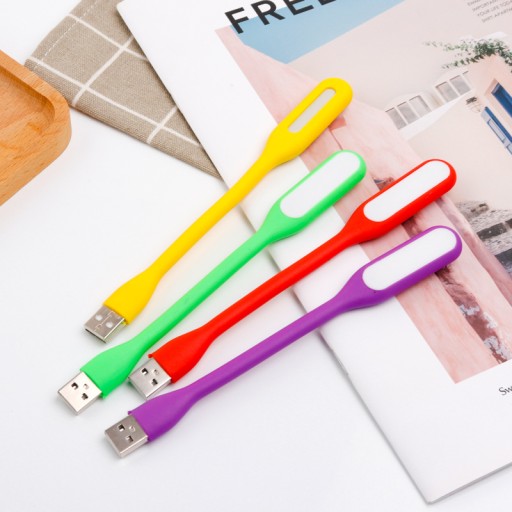 USB-лампа силиконовая, передвижная, функциональная для ноутбука, светодиодная, прочная, гибкая.