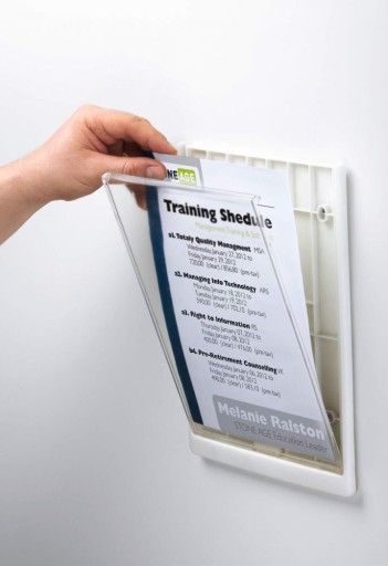 Табличка Durable Click Sign вертикальная дверная А4 210х297мм белая