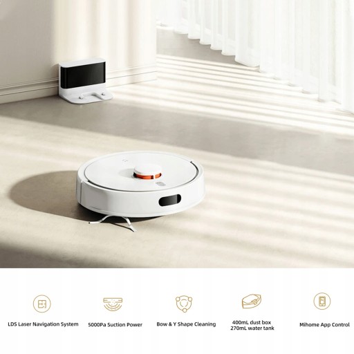 ROBOT SPRZĄTAJĄCY XIAOMI VACUUM 3C ZAMIATANIE PRZECIĄGANIE ULEPSZONA WI-FI