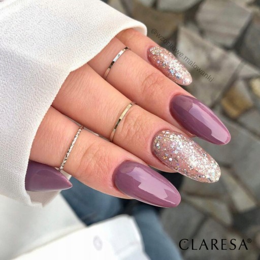 Claresa lakier hybrydowy paznokci FULL GLITTER 8
