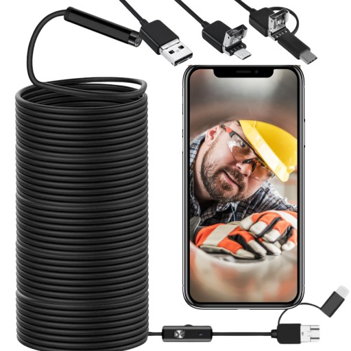 ЭНДОСКОПНАЯ ИНСПЕКЦИОННАЯ КАМЕРА 5M USB ANDROID МАСТЕРСКАЯ MICRO