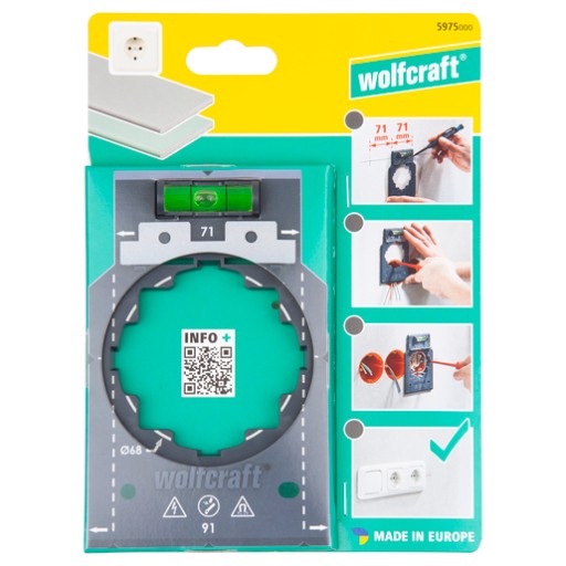 WOLFCRAFT Маркер для отверстий в банках, 68 мм 5975000