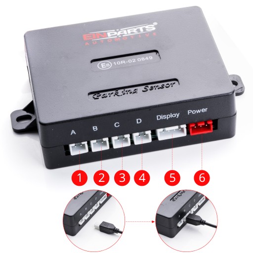 ДАТЧИКИ ПАРКОВКИ x4 PARKTRONIC EINPARTS 12V СВЕТОДИОДНЫЙ ДИСПЛЕЙ ОДОБРЕНИЯ