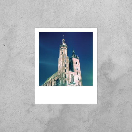 Kartka pocztowa: Kraków Warszawa Pole Polaroid Lue
