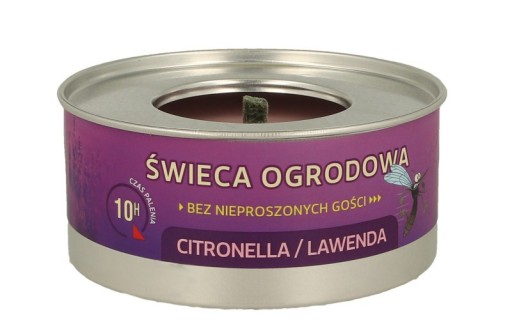 ŚWIECA ANTYKOMAROWA ZAPACH CITRONELLA/LAWENDA 3szt