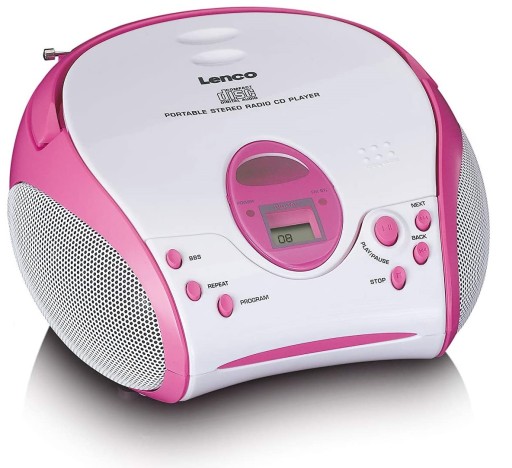 Radioodtwarzacz LENCO SCD-24 CD FM Różowy