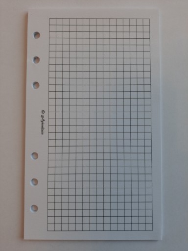 Вкладыш-переплет для блокнота, белый, GRID print, A6, 9,9x17 см.